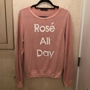 Wildfox rosé all day sweatshirt